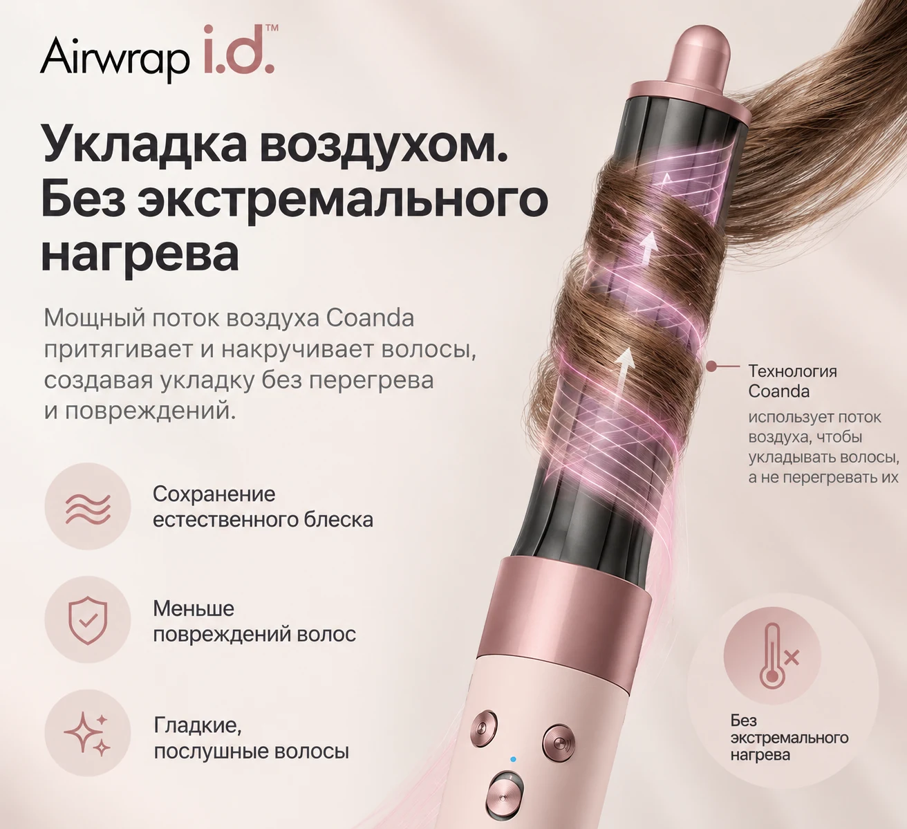 Dyson Airwrap — технология Coanda