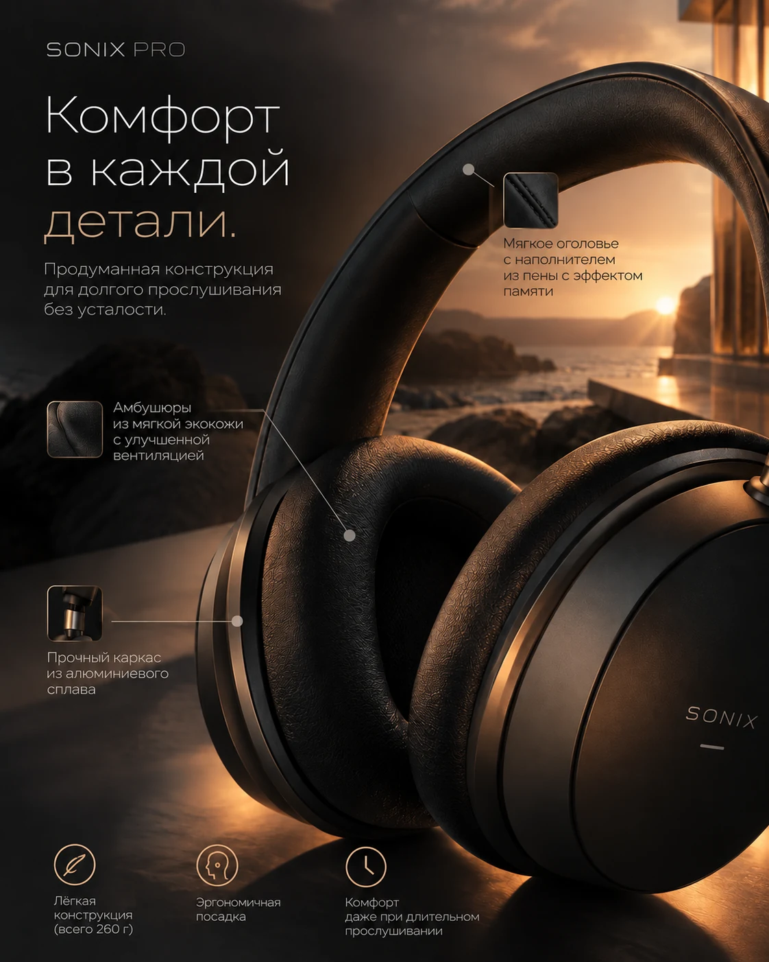 SONIX PRO — рекламный визуал